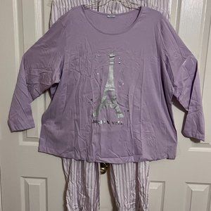 Studio 1886 Holiday "Joyeux Noel" PJ's - 26W/28W Tall